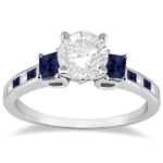 Channel Set Blue Sapphires