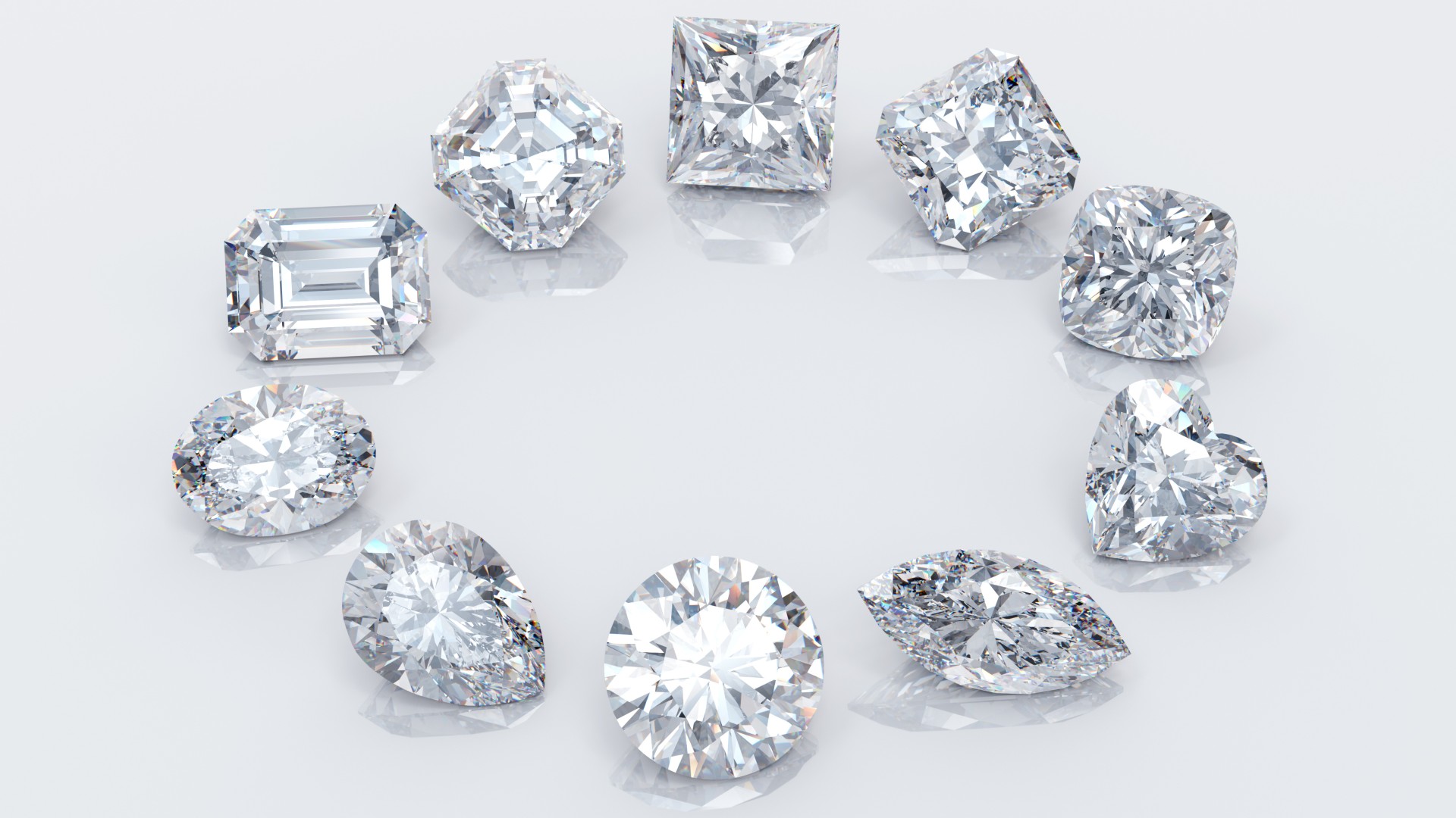 a selection of diamonds