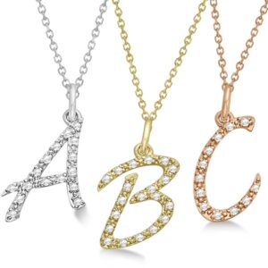 diamond initial necklace