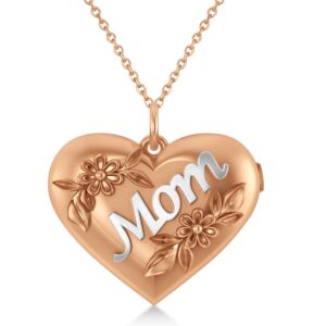 mom engraved locket necklace